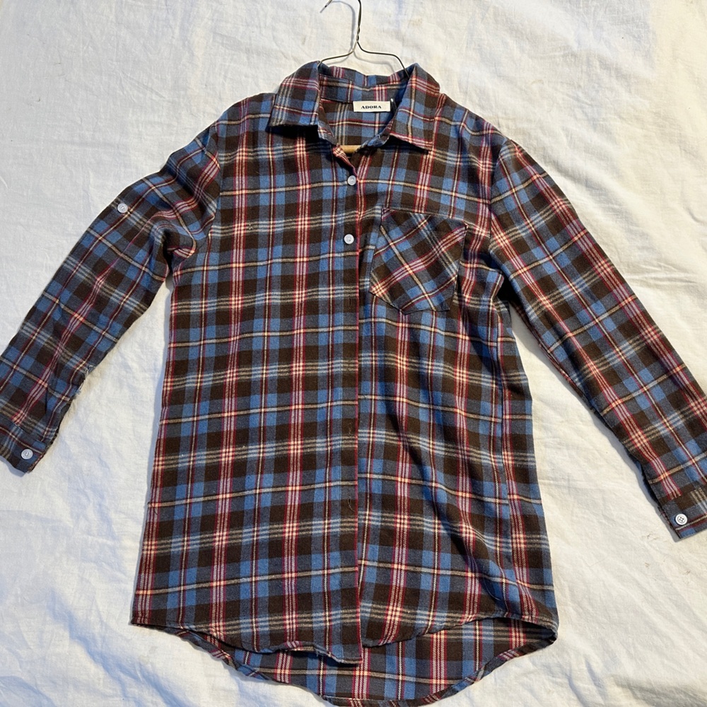 Long Flannel Button Down - image 1